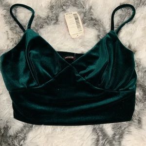 Velvet cami crop top
